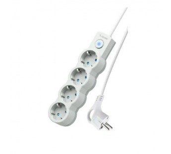 Удлинитель Космос 4р.С/З 10A 5.0м с выкл. ПВС 3х0.75мм² IP20 белый (1/20)#2115367