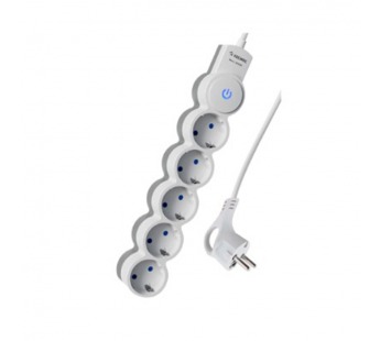 Удлинитель Космос 5р.С/З 10A 3.0м с выкл. ПВС 3х0.75мм² IP20 белый (1/30)#2115361