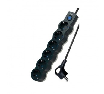 Удлинитель Космос 6р.С/З 10A 3.0м с выкл. ПВС 3х0.75мм² IP20 черный (1/30)#2115349