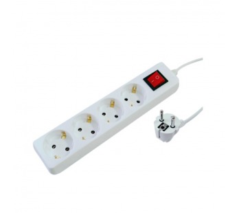 Удлинитель Прогресс Standard 4р.С/З 16A 5.0м с выкл. 3x1мм² белый (1/20)#2115320