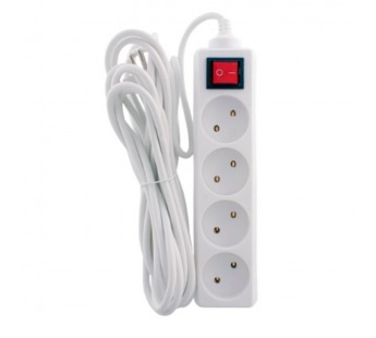 Удлинитель Старт S 4р.Б/З 10A 5.0м с выкл. IP20 белый (1/20)#2115300