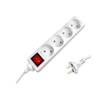 Удлинитель Старт S 4р.Б/З 10A 5.0м с выкл. ПВС 2x0.75мм² IP20 белый (1/20)#2115301