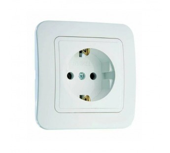 Розетка с сетевым фильтром Makel Lillium 1гн. 16A С/З белый 18002139 (1/5)#2130626