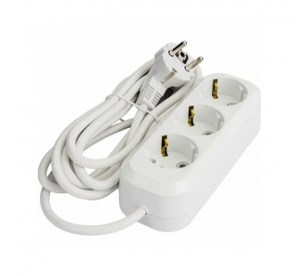 Удлинитель Makel 3р.С/З 3.0м белый MGP133 (1/12)#2115233