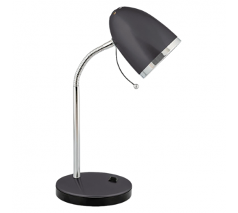 Светильник настольный Camelion KD-308 40W 230V E27 на основании 1.7м черный (1/12)#2115725