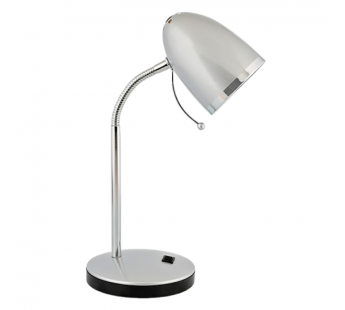 Светильник настольный Camelion KD-308 40W 230V E27 на основании 1.7м серебряный (1/12)#2115723