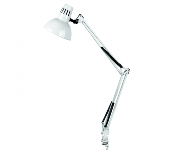 Светильник настольный Camelion KD-312 60W 230V E27 струбцина белый (1/12)#2115714