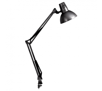 Светильник настольный Camelion KD-312 60W 230V E27 струбцина черный (1/12)#2115713