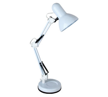 Светильник настольный Camelion KD-313 60W 230V E27 на основании белый (1/6)#2115718