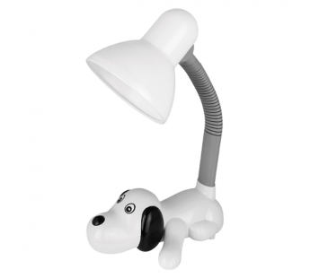 Светильник настольный Camelion KD-387 Собачка 40W 230V E27 на основании белый (1/16)#2115702