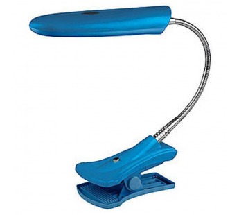 Светильник настольный с прищепкой Эра NL-207 лампа 2G7 на 9W питание 220V синий#2115706