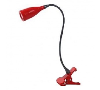 Светильник настольный светодиодный с прищепкой Старт CТ35LED12  12LED питание 220V красный#2115666