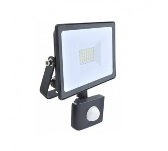 Прожектор светодиодный Космос 20W 230V IP65 6500К холодный с датчиком движения черный (1/50)#2118499
