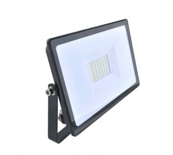 Прожектор светодиодный Космос Super-Slim 50W 230V IP65 6500К холодный черный (1/20)#2118509