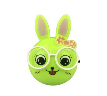 Ночник Camelion NL-241 "Зайцы очкарики" 1LED 0.5W 4.5V в розетку зеленый (1/24/72)#2115167