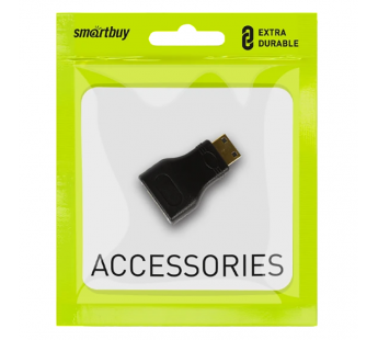 Переходник Smartbuy A115 miniHDMI (m)-HDMI (f) пластик черный (1/1000)#2141606
