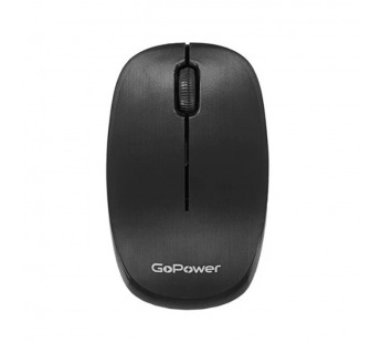Мышь беспроводная GoPower GPM02 классическая USB черный (1/100)#2125486