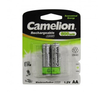 Аккумулятор бытовой Camelion HR6 AA BL2 NI-CD 600mAh  (2/24/480)#2119730