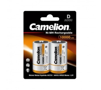 Аккумулятор бытовой Camelion R20 D BL2 NI-MH 10000mAh  (2/12/96)#2119734