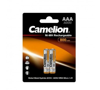 Аккумулятор предзаряженный RTU Camelion HR03 AAA BL2 NI-MH Always Ready 1.2V 800mAh (2/24/480)#2119953