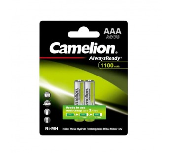 Аккумулятор предзаряженный RTU Camelion HR03 AAA BL2 NI-MH Always Ready 1100mAh (2/24/480)#2119954