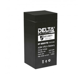 Аккумулятор свинцово-кислотный Delta DT 6023 (75) 6V 2.3Ah (1/20)#2118251