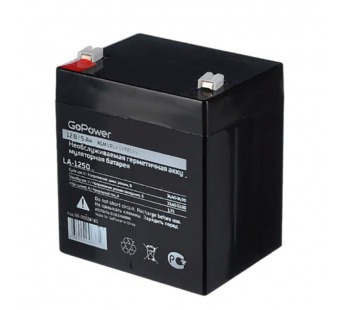Аккумулятор свинцово-кислотный GoPower LA-1250 12V 5Ah клеммы T2/ F2 (1/10)#2118239