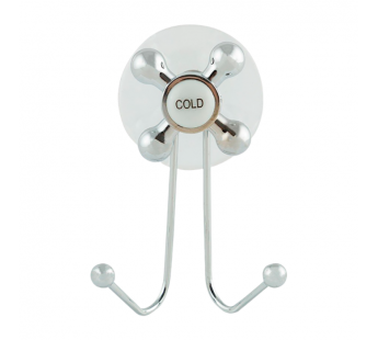 Крючки Рыжий кот SPOT-BH-01 присоска 11х7.8х4см двойной 1шт. хром (1/24)#2115472