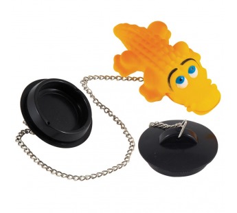 Пробка для ванной Рыжий кот "Крокодил" желтый (1/18/72)#2115533