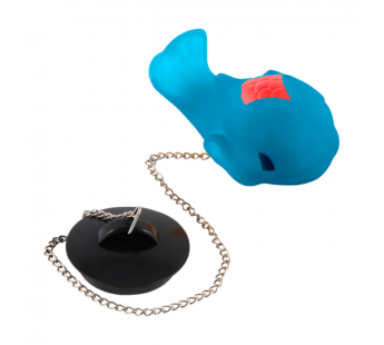 Пробка для ванной Рыжий кот "Кит" синий (1/18/72)#2115497