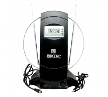 ТВ-Антенна комнатная Вектор AR-032 активная с питанием с усилителем DVB-T/T2 (1/10)#2117137