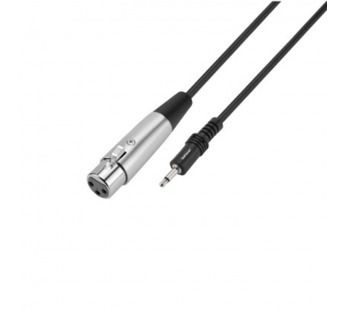 Кабель AUX GoPower Jack 3.5mm (m)-XLR 3м ПВХ черный Premium Zip-Lock c подвесом (1/50)#2117370