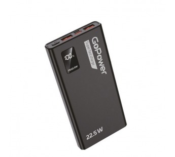 Внешний аккумулятор GoPower PB03-10 10000mAh 3.0A 22.5W 2USB/Type-C черный (1/50)#2118228