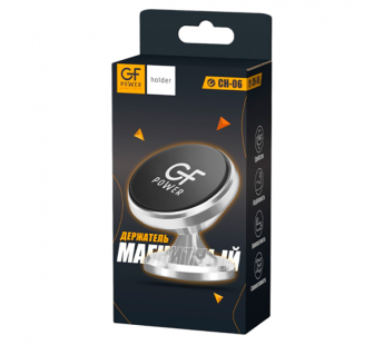 Держатель автомобильный GFPower CH-06 клеевая основа поворотный магнит серебряный (1/200)#2115934