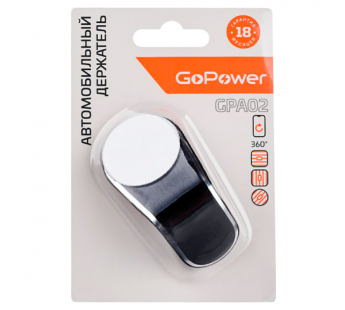 Держатель автомобильный GoPower GPA02 в воздуховод магнит черный (1/250)#2115923