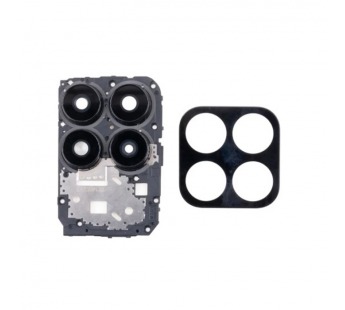 Стекло камеры для Huawei Honor X8a 4G (CRT-LX1) в сборе с рамкой Голубой#2138221