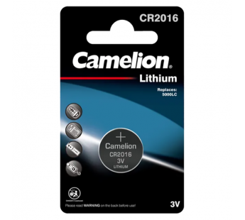 Батарейка Camelion CR2016 BL1 Lithium 3V (1/10/1800)#2116220