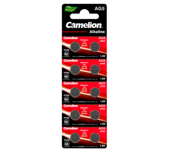 Батарейка Camelion G5/LR754/LR48/393A/193 BL10 Alkaline 1.5V (10/100/3600)#2116217