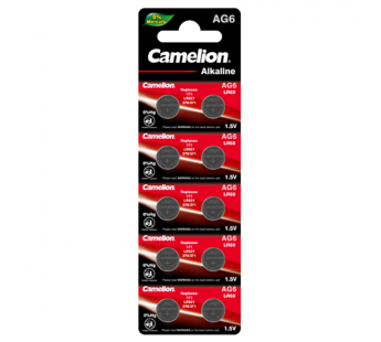 Батарейка Camelion G6/LR920/LR69/371A/171 BL10 Alkaline 1.5V (10/100/3600)#2116216