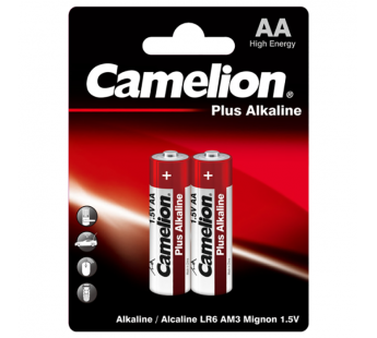 Батарейка Camelion Plus LR6 AA BL2 Alkaline 1.5V (2/24/432/17280)#2116207