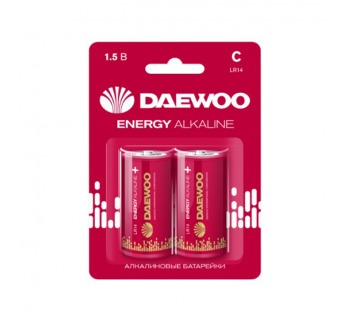 Батарейка Daewoo ENERGY LR14 C BL2 Alkaline 1.5V (2/24/192)#2116195