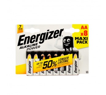 Батарейка Energizer Alkaline power LR6 AA BL8 Alkaline 1.5V (8/96)#2116190