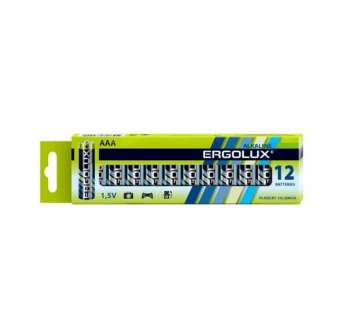Батарейка Ergolux LR03 AAA BL12 Alkaline 1.5V (12/960)#2116184