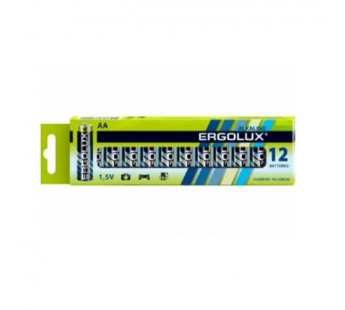 Батарейка Ergolux LR6 AA BL12 Alkaline 1.5V (12/720)#2116178