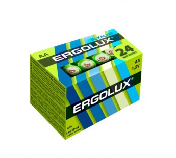 Батарейка Ergolux LR6 AA BOX24 Alkaline 1.5V (24/240/480)#2116177