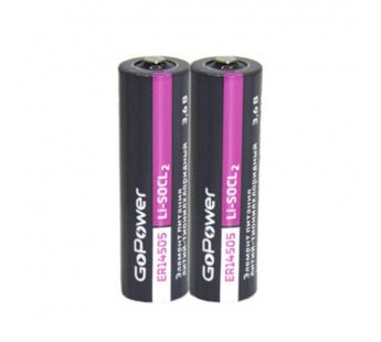 Батарейка GoPower ER14505 Shrink 2 Li-SOCl2 3.6V 2600mAh (2/50/300)#2116138