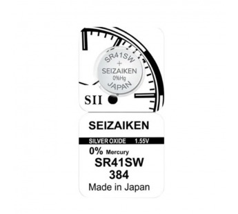 Батарейка SEIZAIKEN 384 (SR41SW) Silver Oxide 1.55V (1/10/100/1000)#2116153