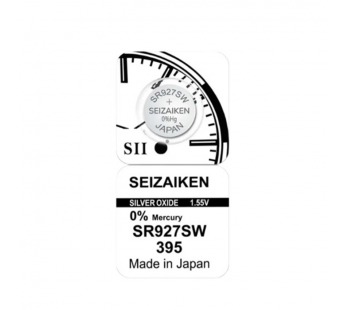 Батарейка SEIZAIKEN 395 (SR927SW) Silver Oxide 1.55V (1/10/100/1000)#2116155