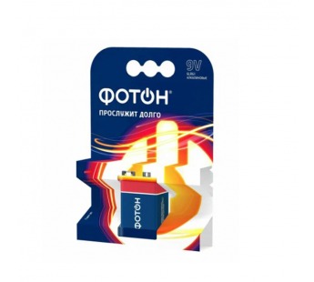 Батарейка Фотон Крона 6LR61 BL1 Alkaline 9V (1/10/60)#2116099