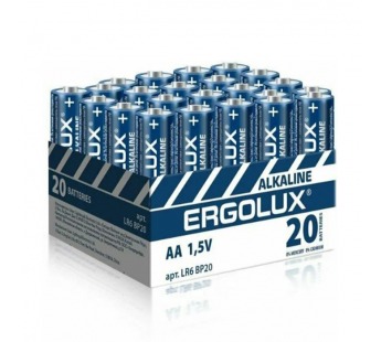 Батарейка Ergolux LR6 AA BOX20 ПРОМО Alkaline 1.5V (20/480)#2116081